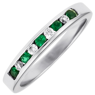 14kt Genuine Emerald &amp; Diamond Ring
Also available with Rubies, Sapphires or all Diamonds.