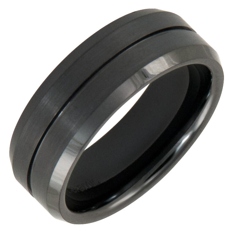lack Ceramic Comfort Fit Scratch Resistant Ring 8mm Wide Available in Full or Half Sizes 6.5-15
