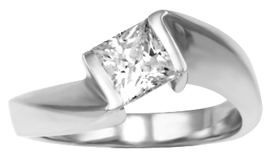 Princess Cut or Round Brilliant?Your Choice they both look great in this design.  Designed for 1/...