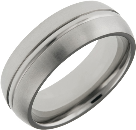 Mens and Ladies Titanium Bands; 7mm Comfort Fit; Satin Finished; Available in Full or Half Sizes 6.5-15
