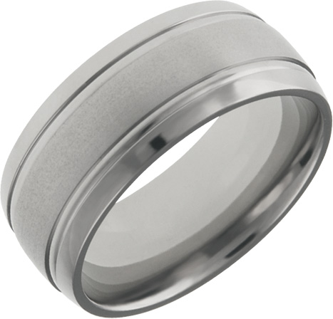 Mens and Ladies Titanium Bands; 8mm Comfort Fit; Satin Finished; Available in Full or Half Sizes 6.5-15