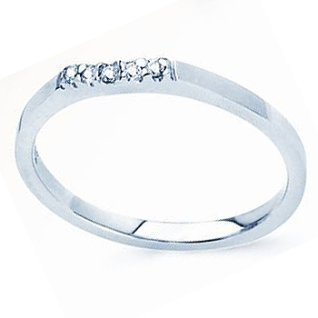 The Perfect Mate; 14kt .05cttw Diamond Contour Band; Fits Most Solitaires and...