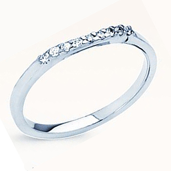 The Perfect Mate; 14kt .09cttw Diamond Contour Band; Fits Most Solitaires and...
