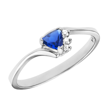 Lab Created 4mm Trillion cut blue sapphire &#39;&#39;September Birthstone&#39...