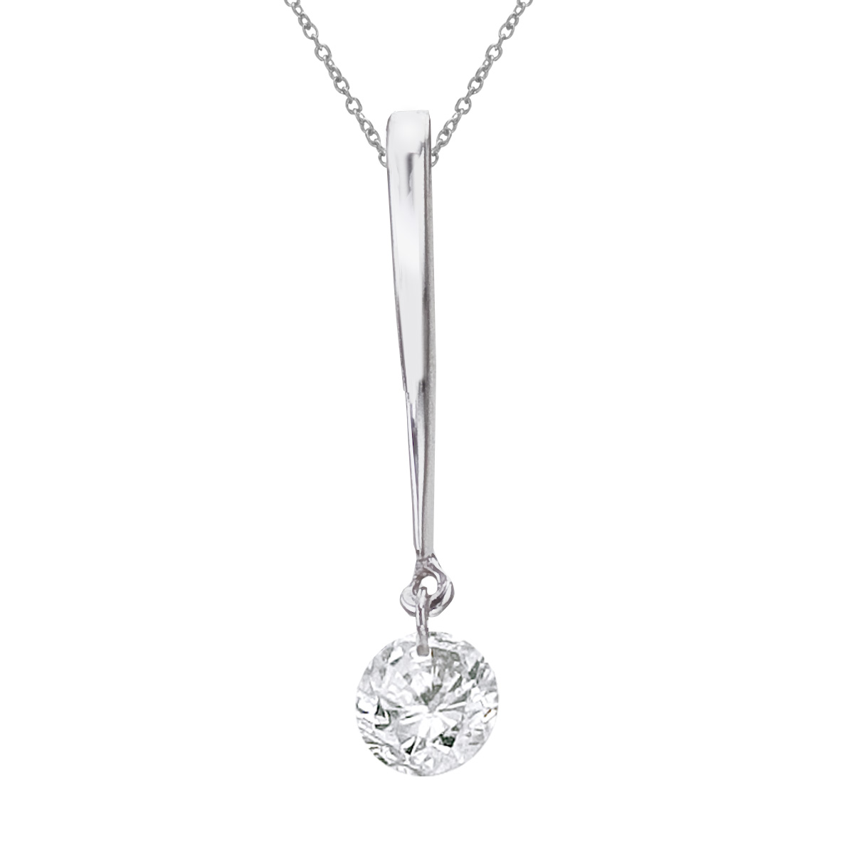 14k gold Dashinng Diamonds pendant with 0.25 total ct diamonds. The center dangling diamond dance...