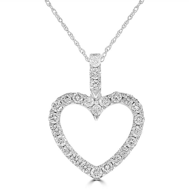 DIAMOND OUTLINE HEART PENDANT (CHAIN NOT INCLUDED)