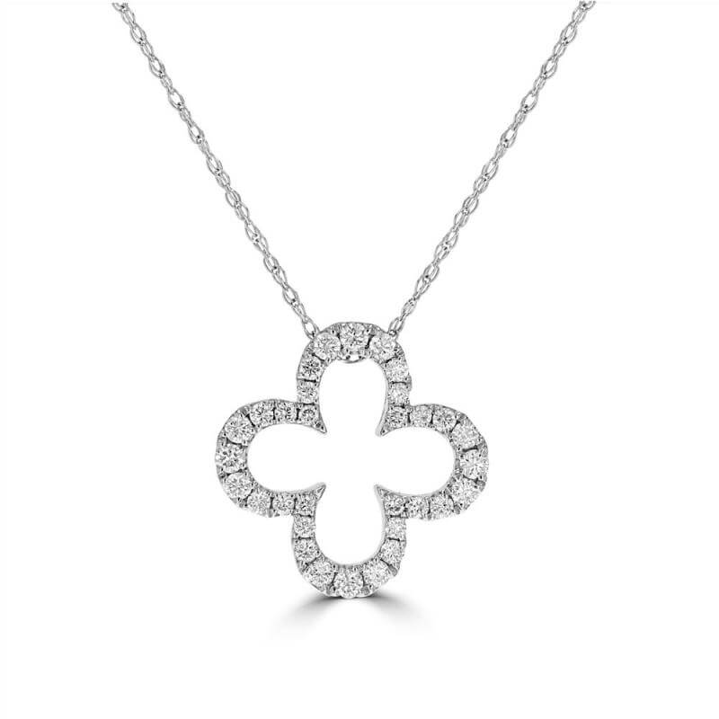 DIAMOND CLOVER OUTLINE PENDANT (CHAIN NOT INCLUDED)