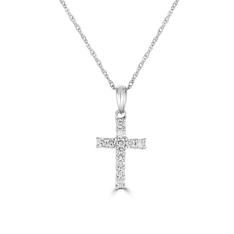 SMALL PRONG DIAMOND CROSS (CHAIN NOT INCLUDED)