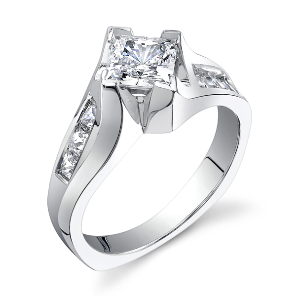 Diamond Engagement Ring. Mountings and engagement rings are often priced without the center stone. Contact us to find out more about this style and what options you have for diamonds and/or stones.
