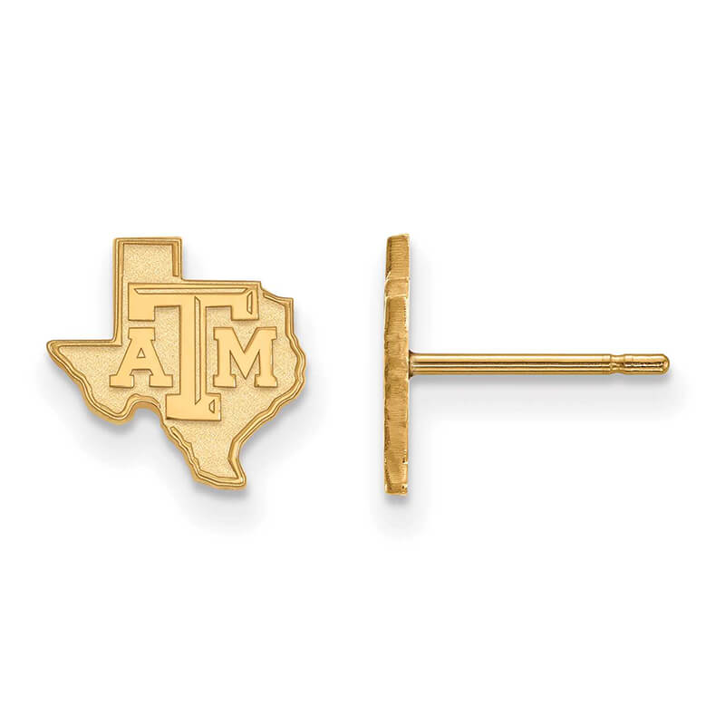 14ky Texas A&M University XS Post Earring