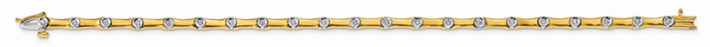 14K Two-tone Lab Grown Diamond SI1/SI2; G H I; Bracelet