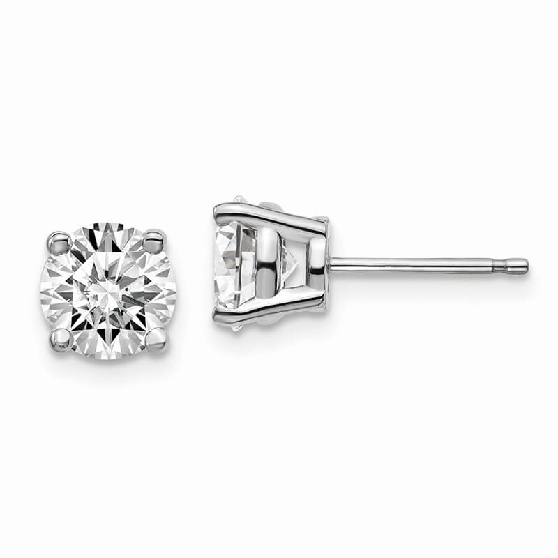 14kw 2ctw Certified SI1/SI2; G H I; Lab Grown Diamond 4-Prg Earring