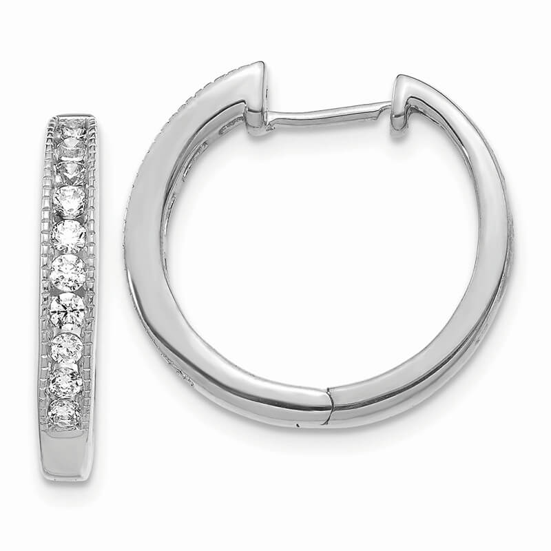14kw Lab Grown Diamond SI1/SI2; G H I; Hoop Earrings