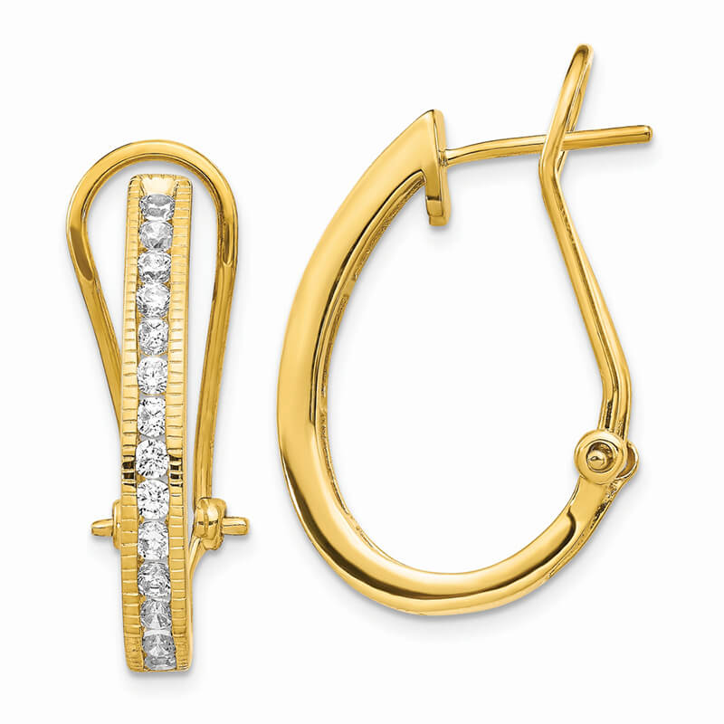14ky Gold Lab Grown Diamond SI1/SI2; G H I; Hoop Earrings