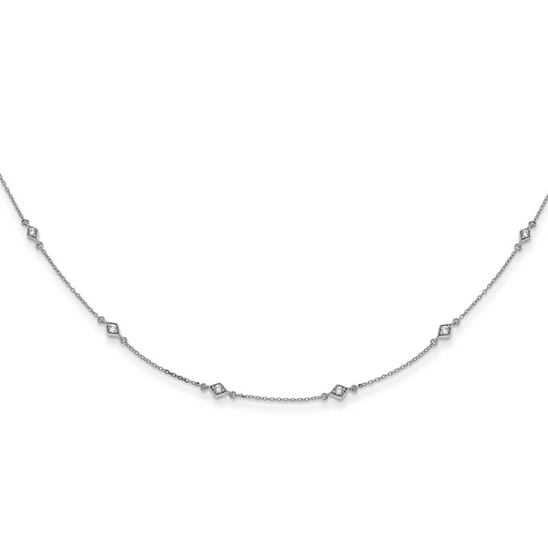 14kw Lab Grown Diamond SI1/SI2; G H I; Multi Station Necklace