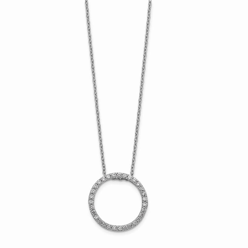 14kw Lab Grown Diamond SI1/SI2; G H I; Circle Necklace