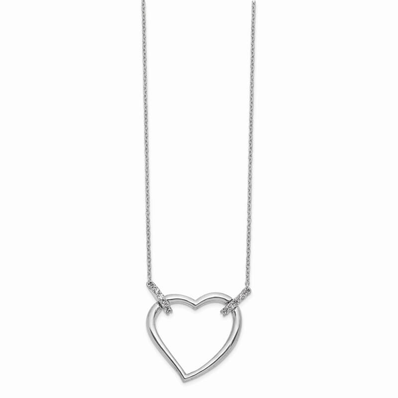 14kw Lab Grown Diamond SI1/SI2; G H I; Heart Necklace