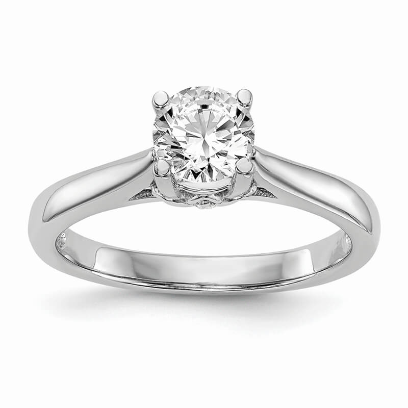14KW Round Solitaire Diamond Semi-Mount Engagement Ring