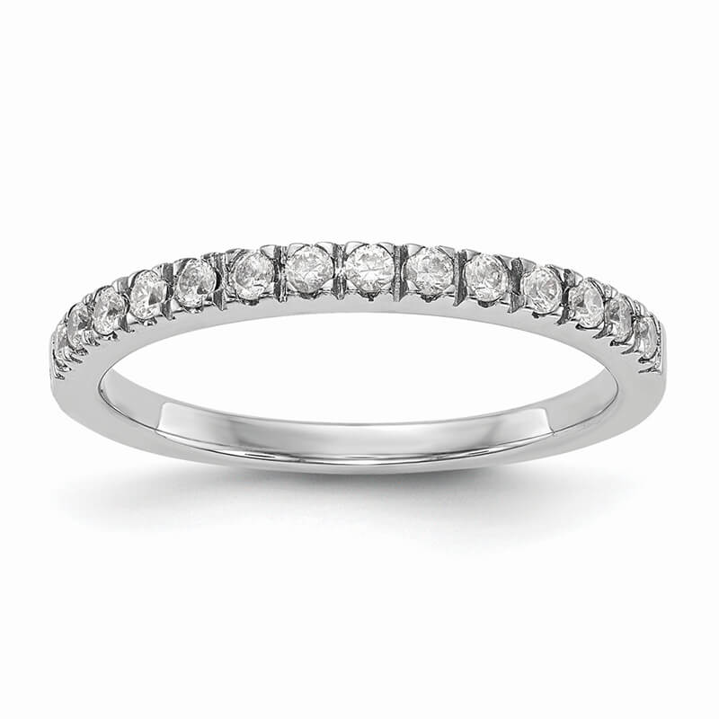 14K White Gold Wedding Band Mounting. Mountings and engagement rings are often priced without the center stone. Contact us to find out more about this style and what options you have for diamonds and/or stones.