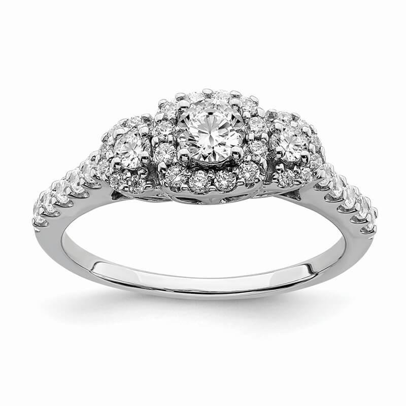 14k White Gold Semi-mount Diamond Engagement Ring. Mountings and engagement rings are often priced without the center stone. Contact us to find out more about this style and what options you have for diamonds and/or stones.