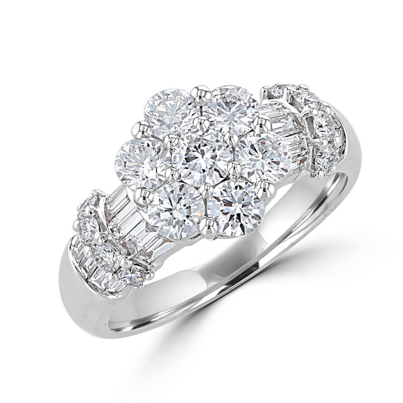 ROUND & BAGUETTE DIAMOMD RING