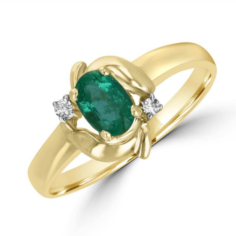 OVAL EMER & ONEDIA EACHSIDE RING