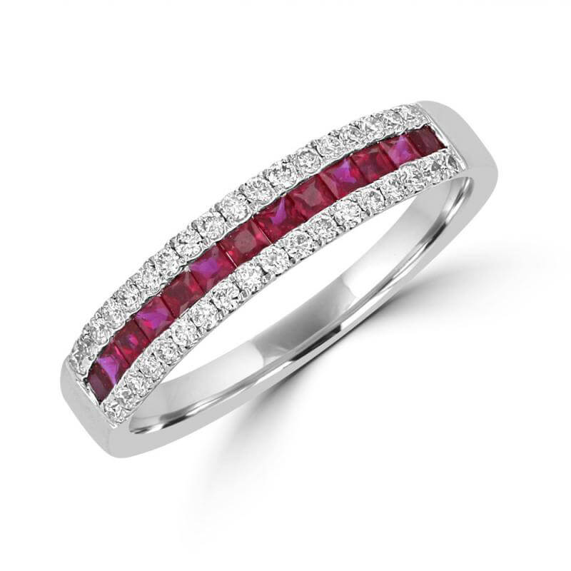 SQU RUBY & RND DIA BAND