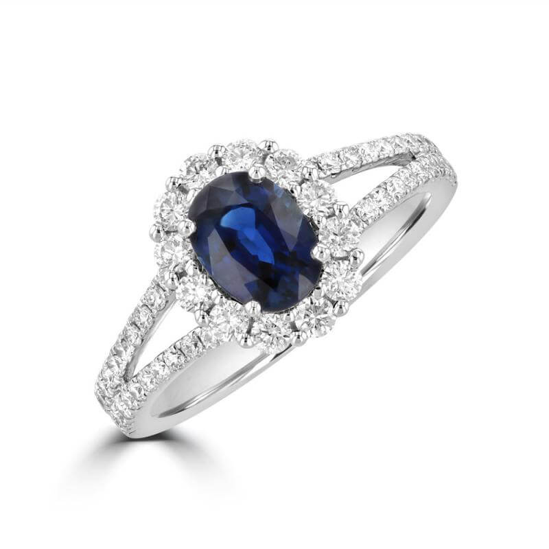 OVAL SAPPHIRE HALO RING
