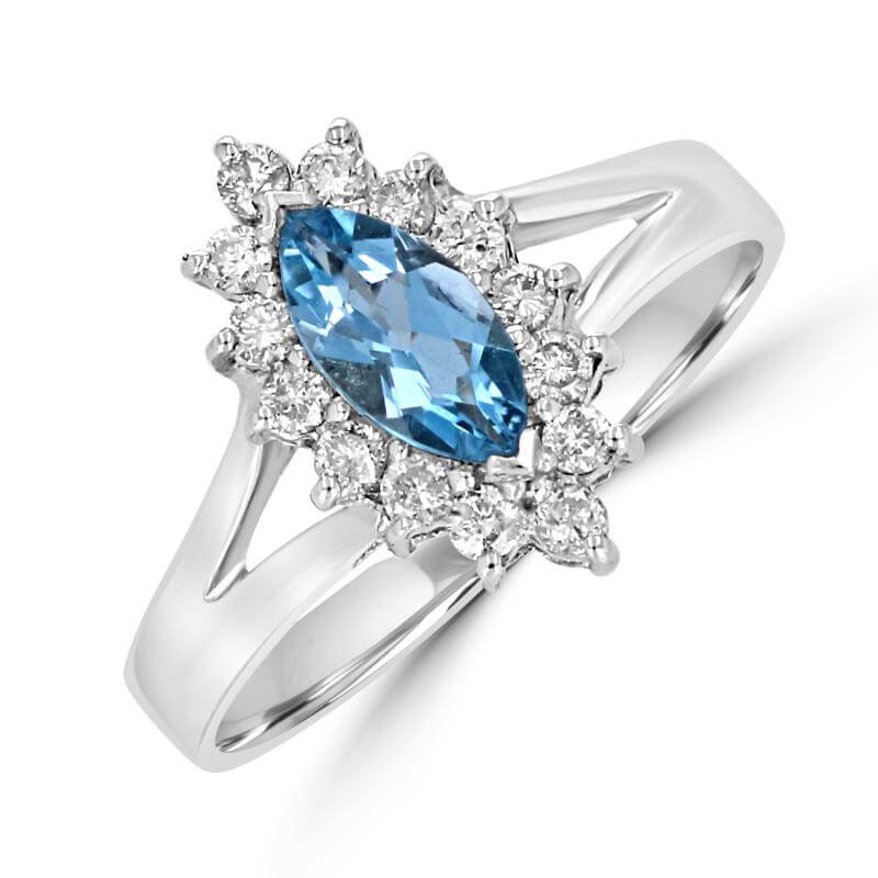 4x6 MARQ AQUA SURR BY DIA RING