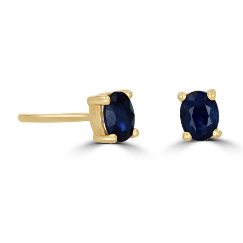 3.5X4.5 SAPPHIRE STUD EARRINGS
