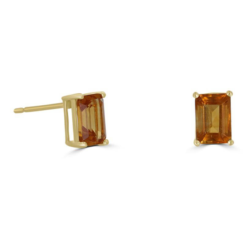 5X7 BAGUETTE CITRINE EARRINGS