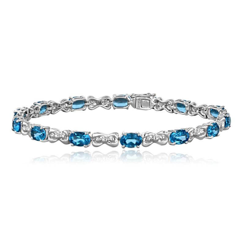 4x6 OVAL B.TOPAZ BRACELET