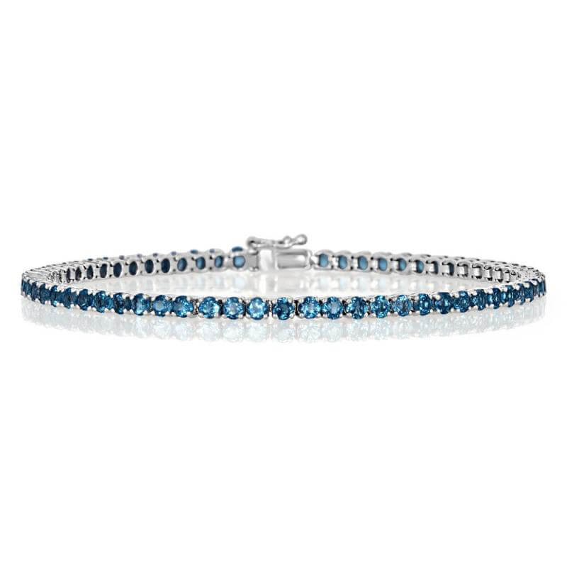 ROUND BLUE TOPAZ PRONG BRACELET