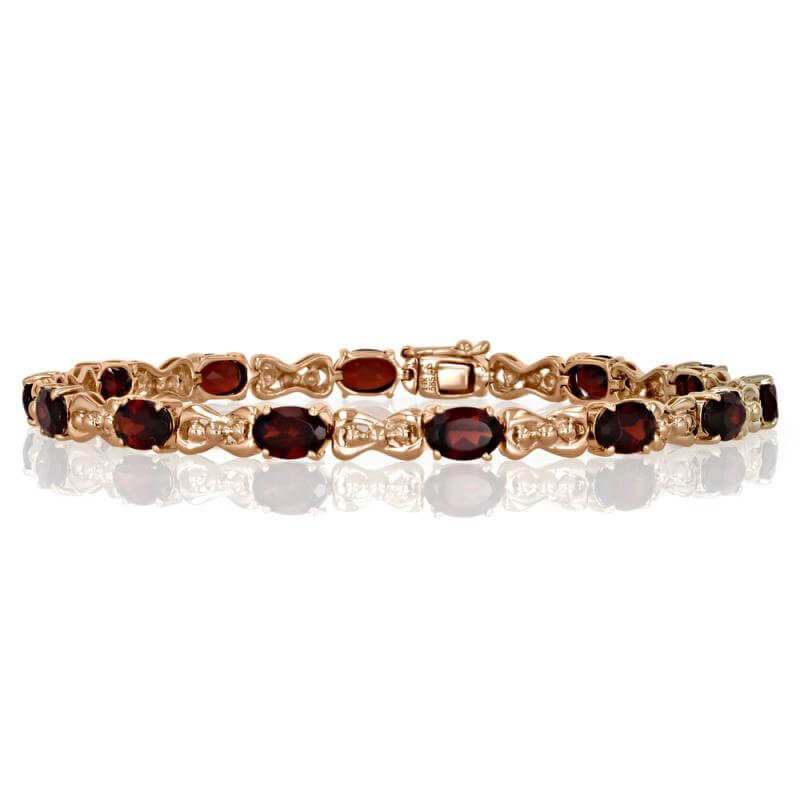 4X6 OVAL GARNET BRACELET