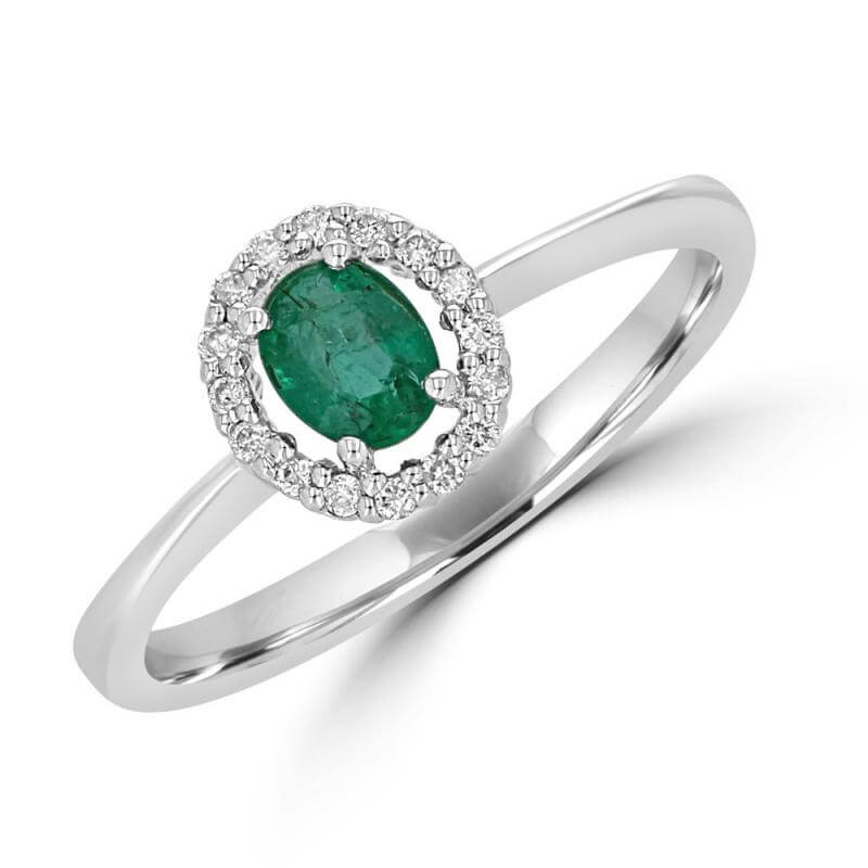 4X5 OVAL EMERALD HALO RING