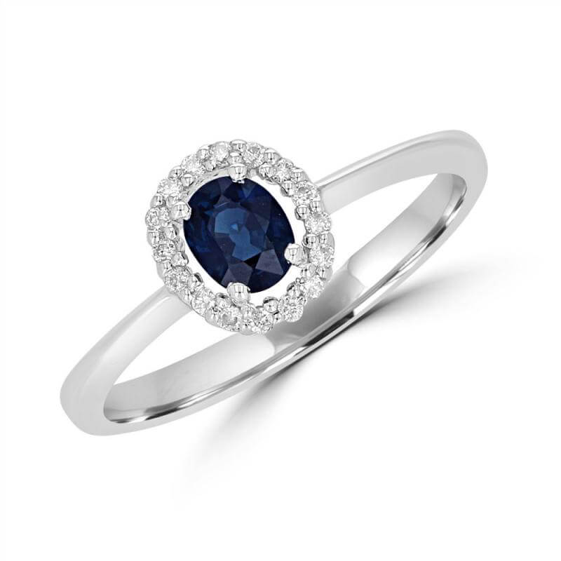 4X5 OVAL SAPPHIRE HALO RING