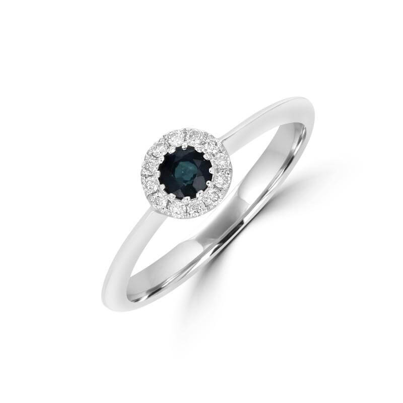 4MM SAPPHIRE HALO RING