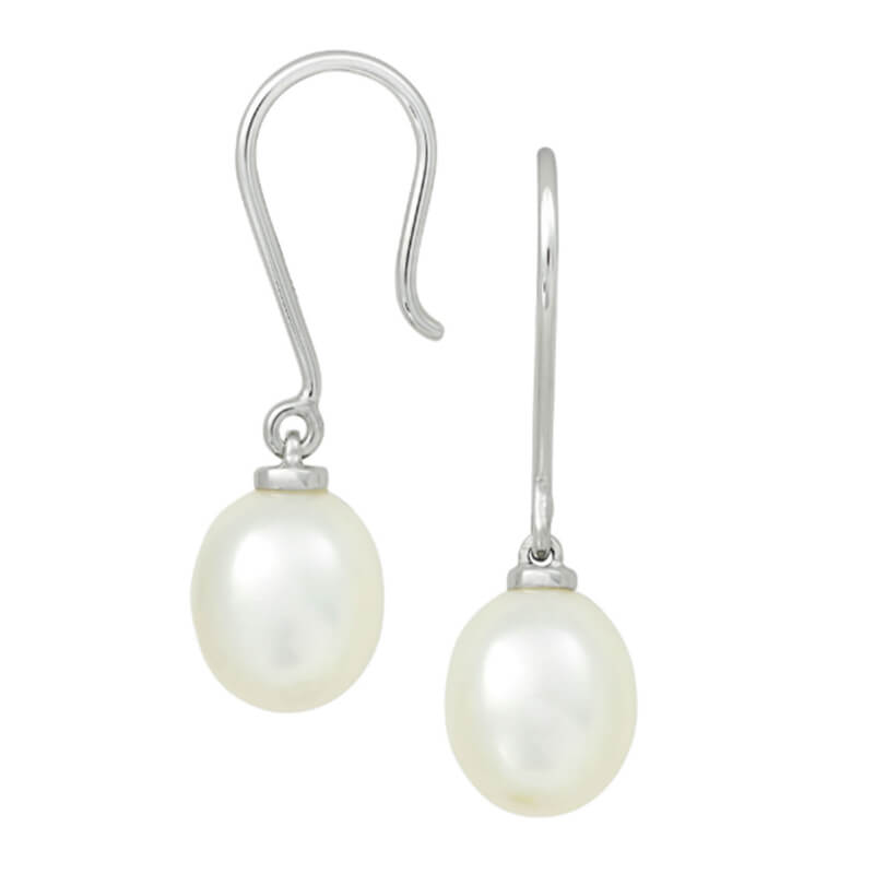 8-8.25MM FRESHWATER PEARL WIRE EARRINGS