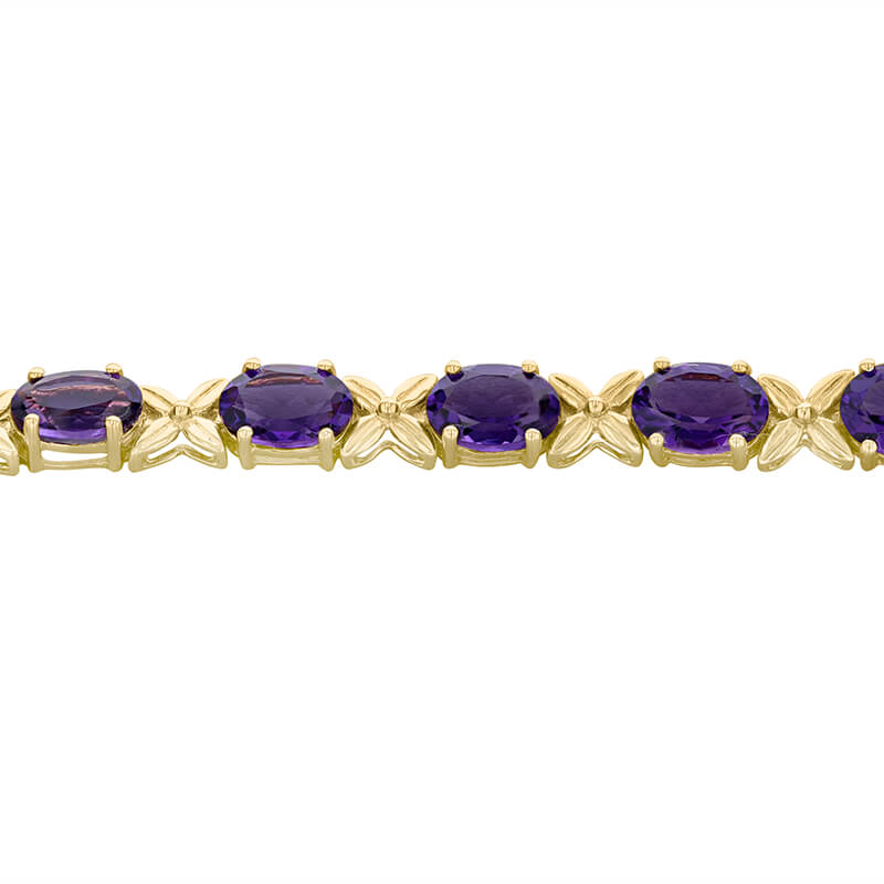 5X7 OVAL AMETHYST X'' BRACELET''