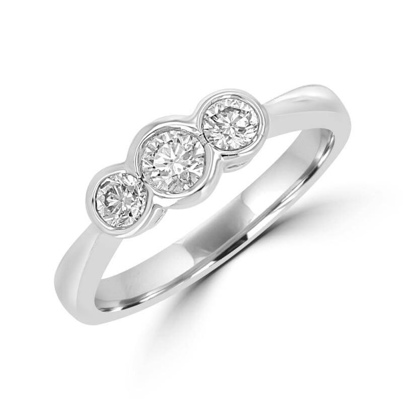 3RND BEZEL DIAMOND BAND